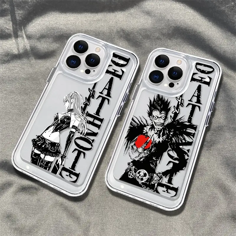 Anime Death Note Art Magnetic Smartphone Case - Drop-Safe TPU, Shockproof Transparent Soft Casing, Protective Handheld Accessory for iPhone 17/16/15/14/13/12/11 Pro Max Plus, Samsung Cellphone, Halloween Gift