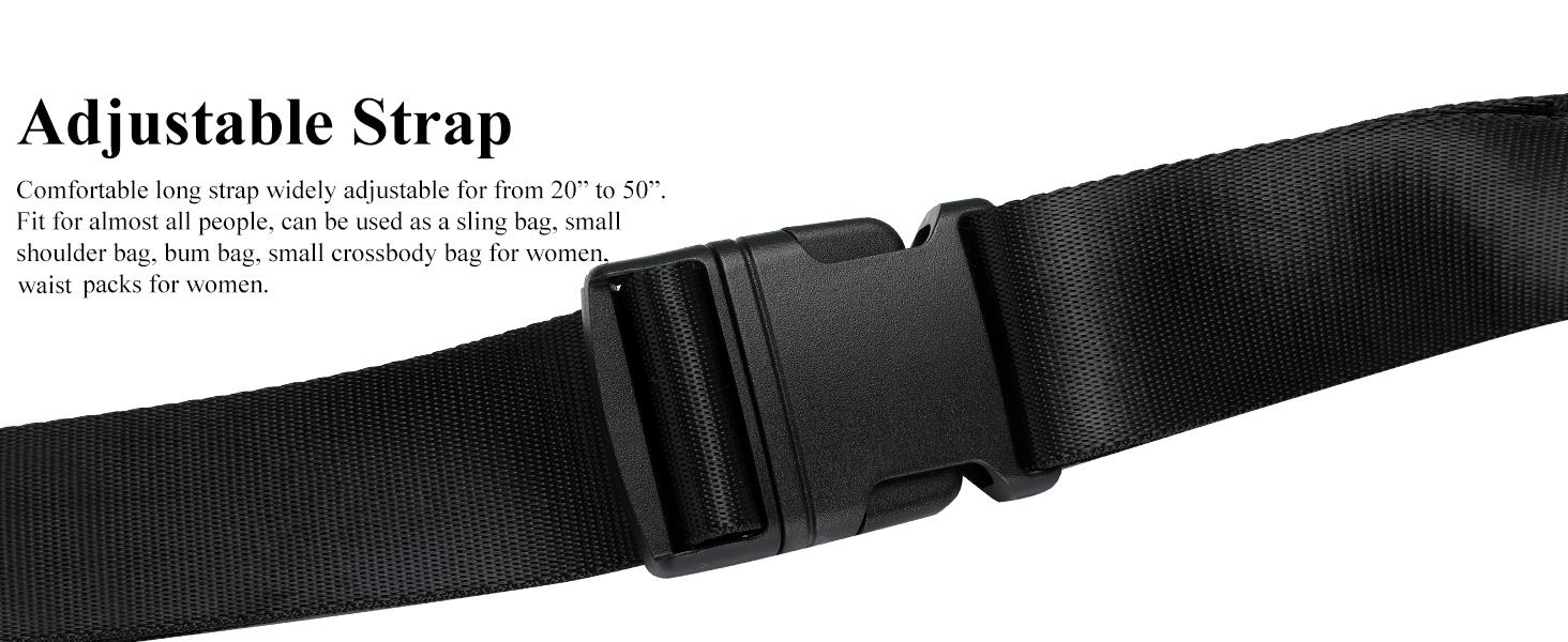 Large Crossbody Fanny Pack with Four Zipper Pockets Adjustable Strap Reflective Loop for Sports Festivals Traveling Casual Use Water-Resistant Durable Fabric