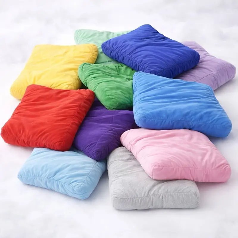 Claire De Lune Cloud Co. Marshmallow Squish Pillow | Underfilled Cuddle Pillow | Foldable Cloud Pillow | 16” × 16” × 3”