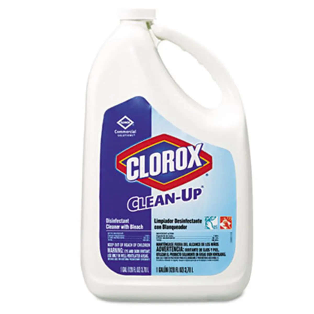 Clorox 35420EA Clean-Up Bleach-Based Liquid Household Detergent Cleaner - 128 oz. Bottle, Antiseptic for Efficient Cleaning in Hospitals, Institutional Settings