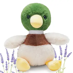 WEWILL 10" Microwavable Mallard Duck Plush, 0.45lbs Mallard Duck Scented Stuffed Animals Comfort Plush Toys, Plushie Gift for Kids Birthday Christmas Party Decor