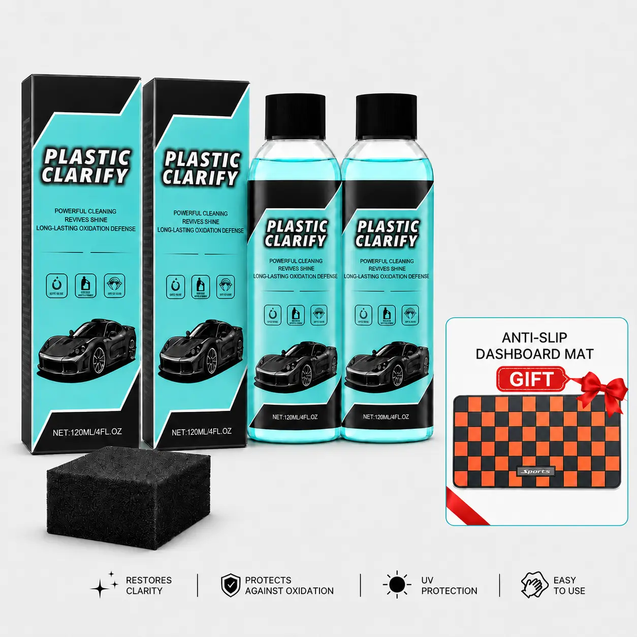 Waterless Spray Wax: Ultimate Protection for Rubber and Plastic Surfaces Automotive Interior Detailer and Protector, Leather Cleaner, Quick Detailer, Car Care, Long-Lasting Protective Shine Ceramic Coating（Buy 2 Get 1 Free）