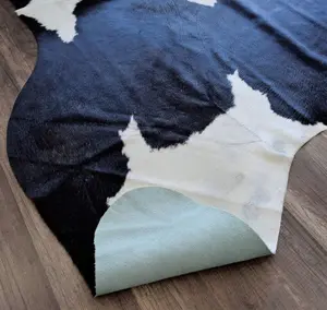 212 MAIN Nash HC17 Whitish Black Animal Print Area Rug - RA27896, 6x8 ft, Hair-on-Hide, Short Pile, Contemporary, Downtown Vibe, Indoor Use, Low Traffic