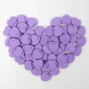 50 Pcs Heart Shaped Makeup Sponge Set, Beauty Sponges, Dry Wet Use, Soft Non-Powder Absorbent, Suitable for Foundation Bb Cream Loose Powder, Home Beauty Studio