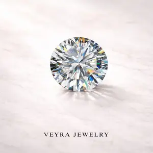 1/2/3/5 carat carat Round white Lab Grown Moissanite VVS1 Clarity GRA Certificate