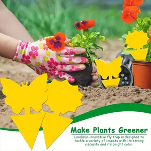 50pcs Fly Trap Sticky Mesh with Scoop, Dual-Sided Fly Catcher for Mosquitoes, Flies, Whiteflies, Leafhoppers, Effective Pest Control