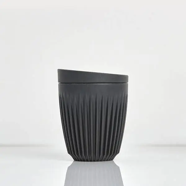 Reusable Coffee Cup 8oz Black | Huskee | Muse Ever After