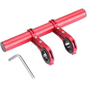 Bicycle Handlebar Extender,  Handlebar Extension Frame, for Bicycle Accessories Speedometer Flashlight Lamp Phone Mount (Red)