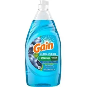 Gain Ultra Clean Dishwashing Liquid 21.6 fl oz with 50% More Degreasers Honey Berry Hula Scent for Deeper Clean