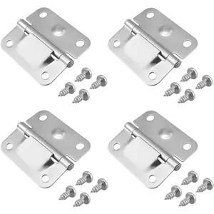 Tech 4 Pack Cooler Stainless Steel Hinges with Screws Set, Ice Chest Stainless Steel Hinge Replacement for Cole Man Camping Coolers Accessories