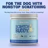 Fifth and Fido Scratch Buddy Dog Itch Relief Allergy Skin Support Bacon Food Topper Powder Quercetin Probiotic Dog Itchy Skin Coat Supplement Made in USA