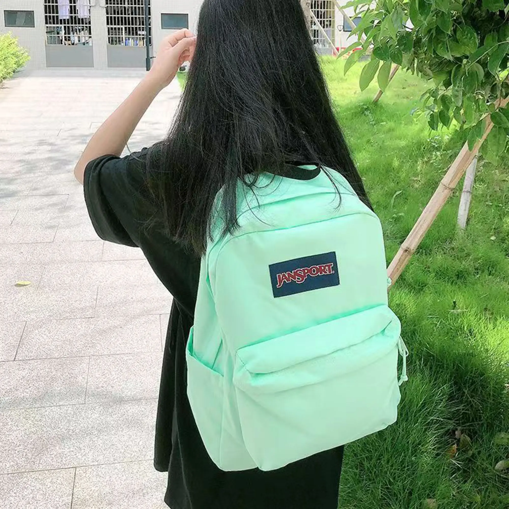 JanSport Classic SuperBreak Backpack - Solid Color/Minimal Print Lightweight Durable Polyester Bag for Teens, with Front Zip Pocket, Side Water Bottle Pocket for School, Daily Commute