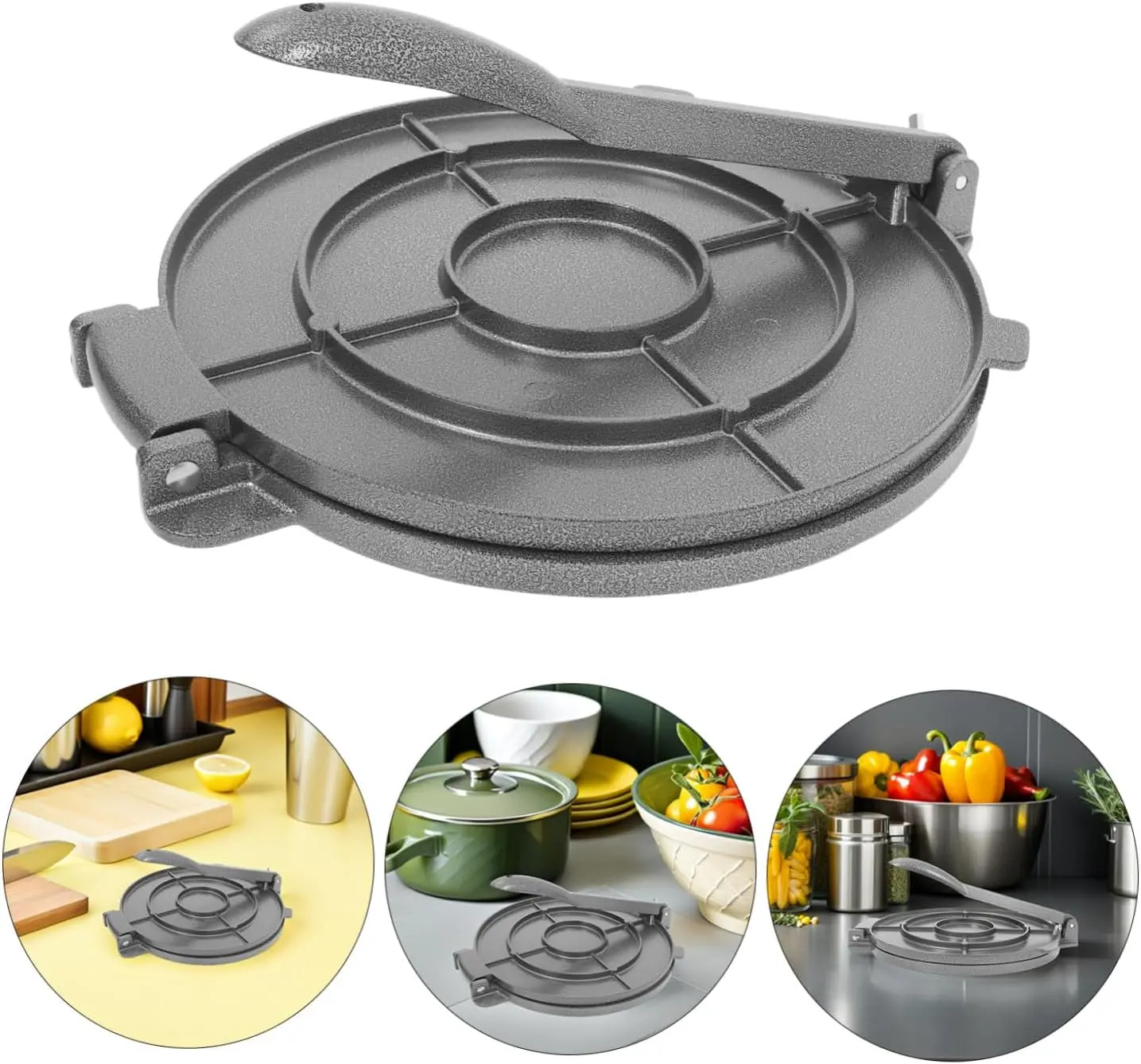 Make Authentic Mexican Tortillas at Home with This Sturdy 10-Inch Aluminum Press – Quick, Even, and Easy to Use, Perfect for Tacos, Quesadillas, and More, A Fun Kitchen Tool for the Whole Family