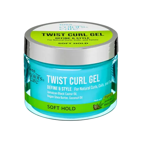 Kiss Colors & Care Twist Curl Gel | Soft Hold, Define & Style, 6 oz, Hair Care