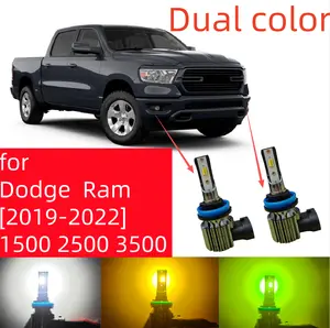 Dual color fog light for 2019-2022 Dodge Ram 1500 2500 3500 fog lamp white ice blue lime