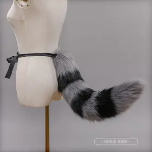 Sexy Woman Lolita Girls Animal Raccoon Cat Fox Tail Plush Fur   Props  Gift     Anime Cosplay Costume   Halloween Christmas