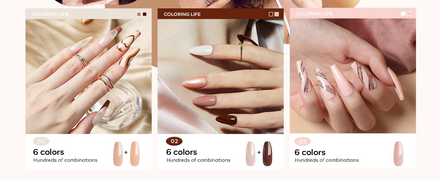 Modelones 2026 Limited Edition 6-Color Nude Gel Nail Polish Kit - Salon-Quality, 28-Day No Peel-Off, Bubble-Free, Paraben-Free, Easy Application, DIY Nail Art Set