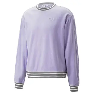 PUMA Mens Hussle Way Crew Neck Sweatshirt Casual - Purple