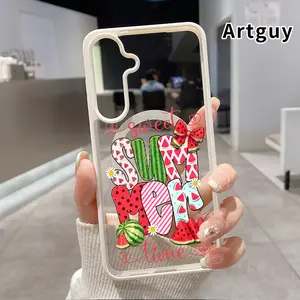 Magnetic Phone case Compatible With Samsung Galaxy S26 S23 Ultra S24 Plus S25 Edge S22+ FE Watermelon Summer Time Pattern Non-Yellowing Shockproof Soft Silicone Transparent Acrylic Cover Supports Wireless Charging