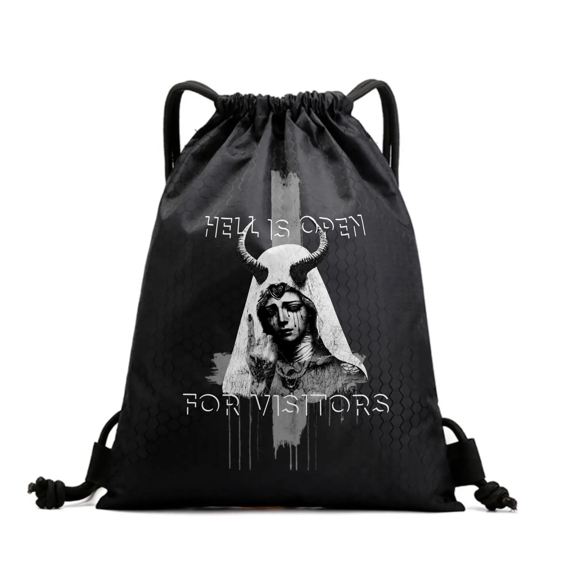 Drawstring Bag - Graphic, Compact, Lightweight Polyester DIY Gym & Travel Cinch Sackpack, Draw String Bag, Unisex