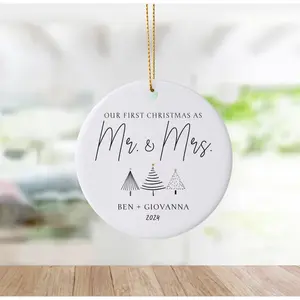 Personalized First Christmas Married Ornament