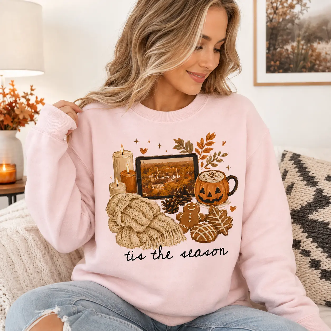 Stars Hollow Fall Sweatshirt/T-Shirt, Hollow Girls Tee, Gilmore Girls Shirt, Cozy Autumn Graphic Shirt, Luke's Coffee Inspired Outfit, Book Lover Gift, Pumpkin Season Apparel