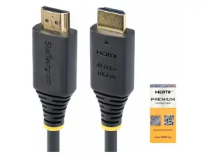 StarTech 10ft 3m Premium Certified High Speed HDMI Cable 4K 60Hz/1440p 144Hz 18Gbps UHD HDMI 2.0 Cord TPE Jacket