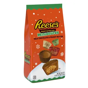 REESE'S Miniatures Milk Chocolate Peanut Butter Cups, Christmas Candy Bulk Bag, 39.37 oz Bonbon Snack