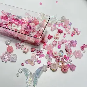 Bead Material Kit, Sweet Dreamy Style DIY Accessories, High Transparency Multi-Style Girl Handmade Bracelet Hair Accessory Creation