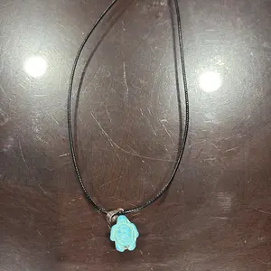 Blue turtle necklace
