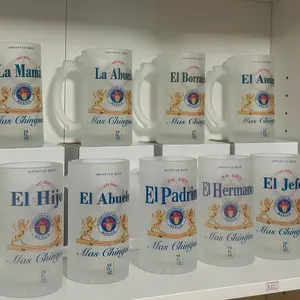 El más frosted glass beer mug/ men’s gift 16oz