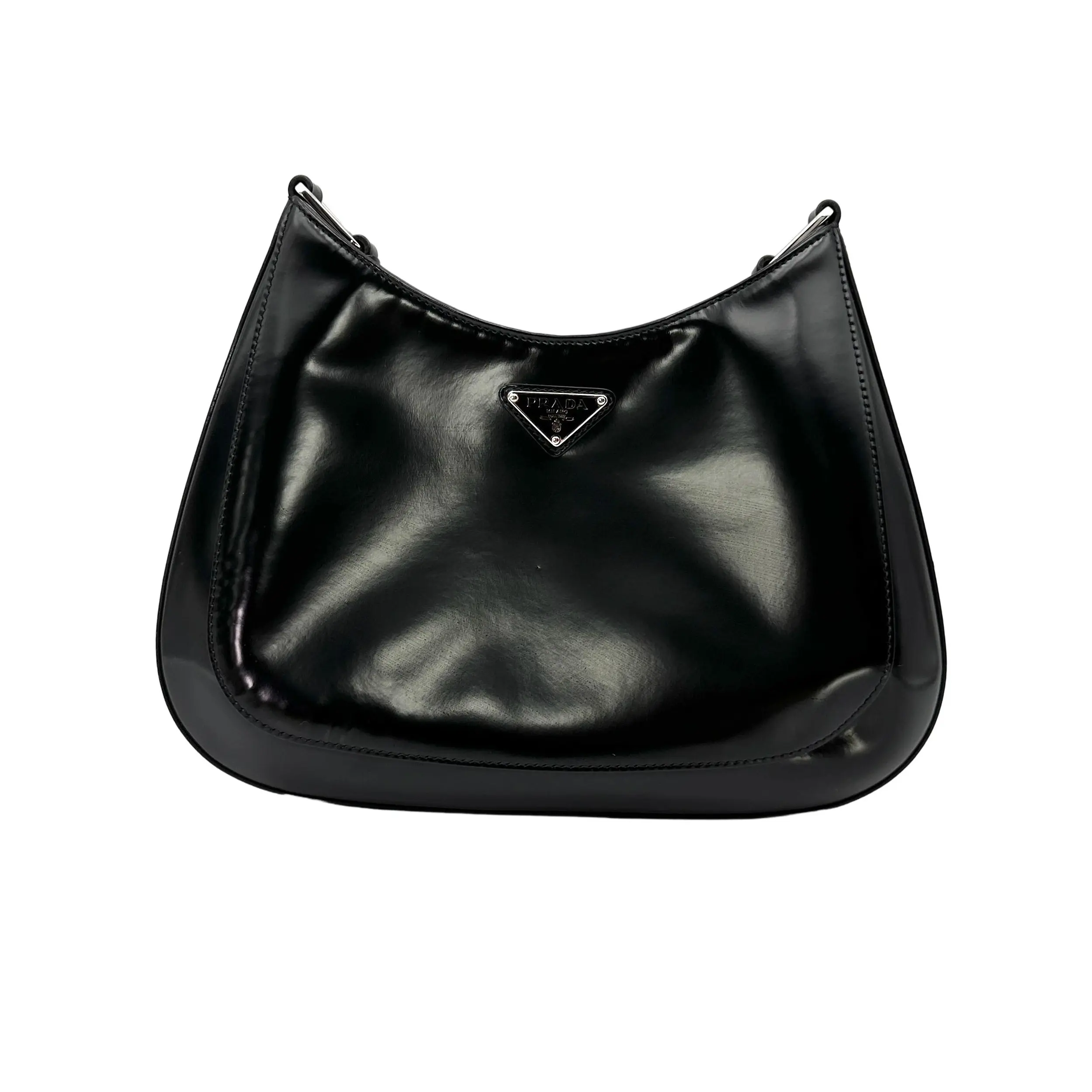 Pre-owned PRADA Brushed Leather Shoulder bags Cleo Shoulder Bag PR552