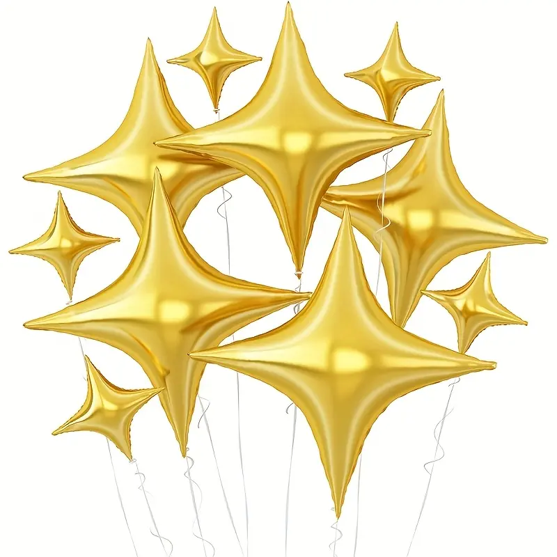 31 Pack 10 Inch Foil Balloons, Balloon Set, 3D Shiny Quadrilateral Mylar, Durable & Eye-Catching for Parties, Birthdays, Weddings, Balloon Garland