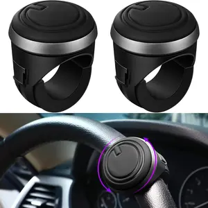 2 Packs Steering Wheel Spinner Knobs Steering Wheel Buddy 360 Degrees Rotation Suicide Knobs with Silicone Surface and Metal Bearings for Driving Turning Car Truck Boat