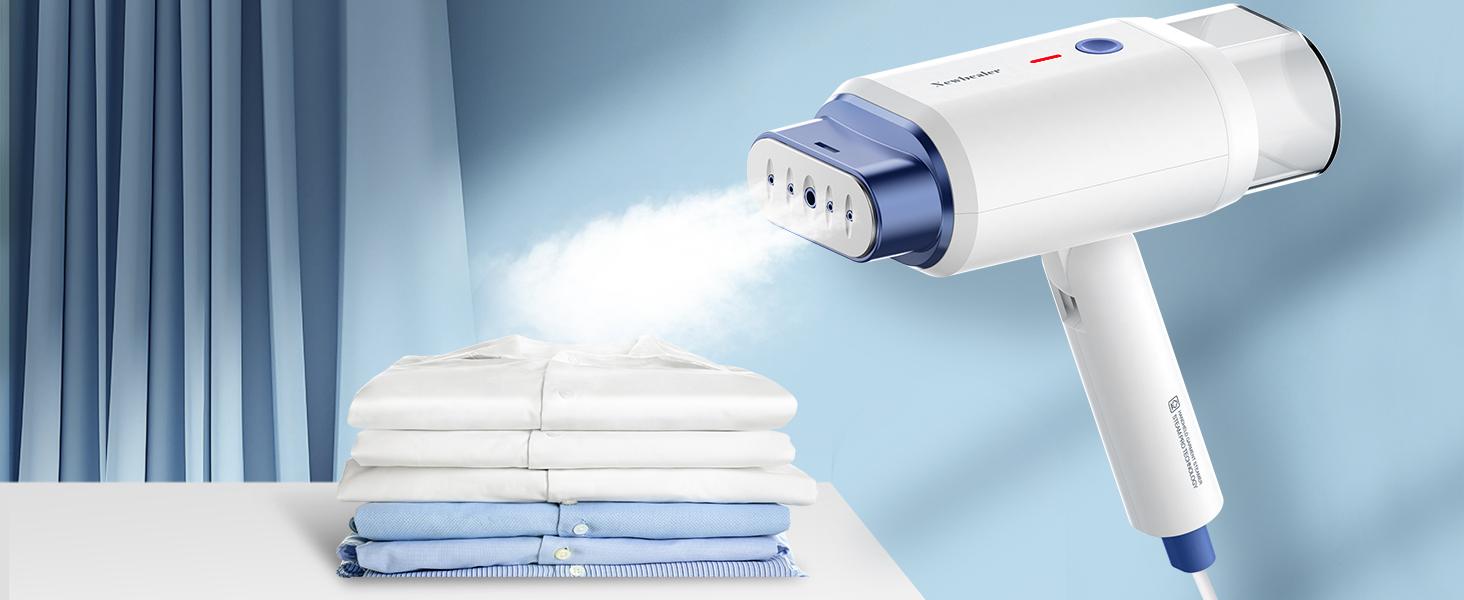 Newbealer Portable Foldable Handheld Clothes Steamer- Travel Garment Steamer, Powerful Wrinkle Removal, 20s Fast Heat Up