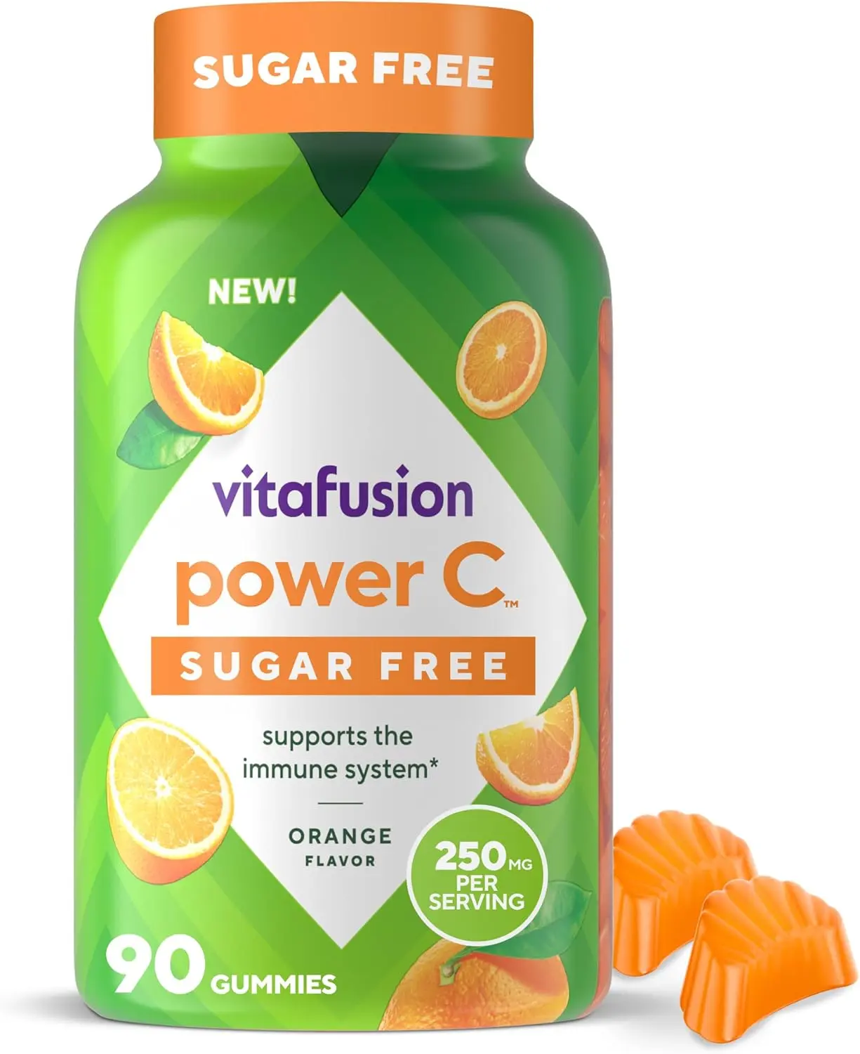 Vitafusion Vitamin C 250 mg Gummies Sugar Free | 90 Count | Power C