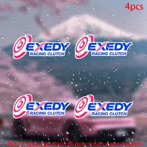 4pcs Exidy Racing Clutch Logo Stickers, Durable Vinyl Adhesive Decals for Car Doors Windows Laptops Bags Furniture Bumpers