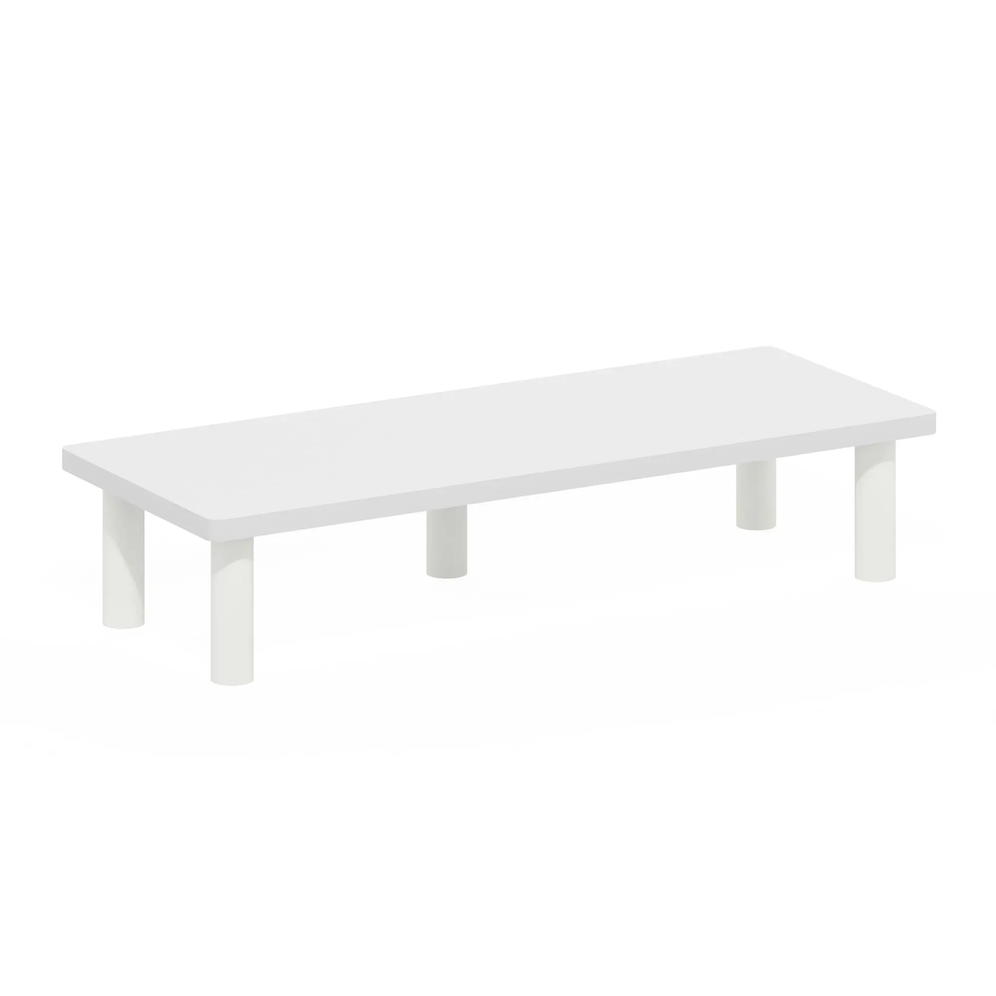 Adjustable White Desktop Monitor Riser Shelf for Home Office