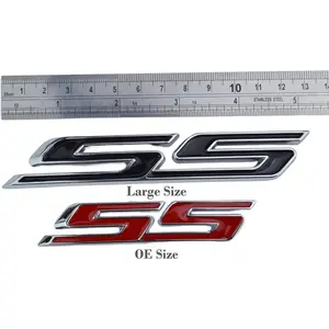 5.5" Large SS Pre-Adhesive Emblem Badge Plate Decal for Chevrolet Camaro Impala Cobalt Holden Grille Bumper Fender Trunk Lid Hatch