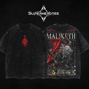 [ superhero tee ] Radahn - Elden Ring Vintage Washed Tee Unisex Oversize Heavyweight Cotton T-shirt for Anime Fans, Graphic Tees, Casual Outfits, Men Gifts