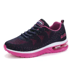 Women's Air Cushion Sneakers | Breathable Knit Walking Shoes | Lightweight Athletic Sports Shoes