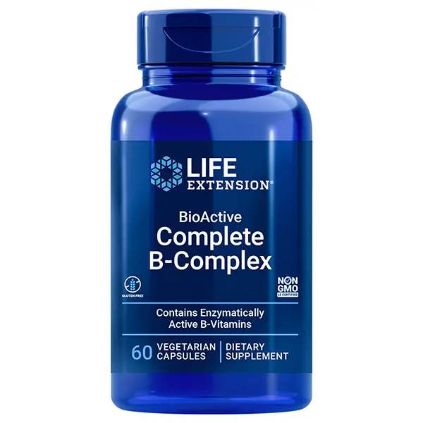 Life Extension Vitamin B Complex, Heart, Brain and Nerve Support, Healthy Energy, Metabolism, Complete B Complex, Methyl Folate, B2, B6, Inositol - 60