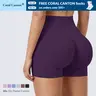 Coral Canton Seamless Sports Shorts High Waistband Butt Lifting SohoChic