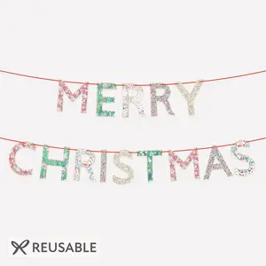 Meri Meri x Liberty Merry Christmas Garland Set
