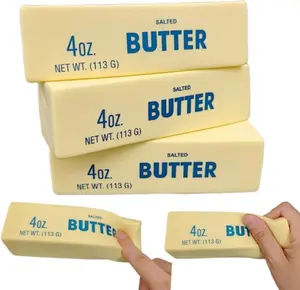 Super Soft Squishy Butter Stick Stress Toy Slow Rising Sensory Fidget for Teens Non Toxic Party Favors Christmas Birthday Gits cheese dessert, Stress Balls for Adults