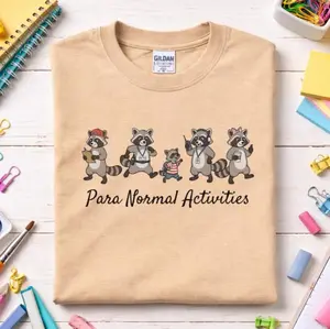 Paraprofessional Raccoon comfort color shirt, Para Routine T-Shirt, SpEd RBT Teacher Aide Shirt, Paraeducator Gift