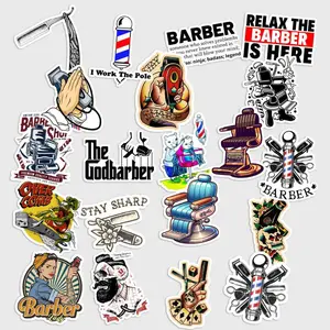Sticker Pack 20 Barber Shop Vinyl Sticker, Hair Cutting Trade Decal for Toolbox Mirror