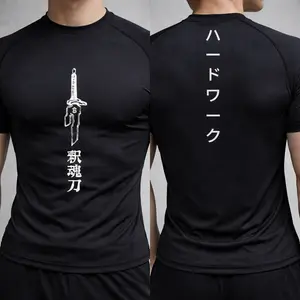 Toji Compression Gym Shirt, Long Sleeve Rash Guard Compression Shirt, Muscle-Fit Anime Workout Tee, Jujutsu Inspired Tight Athletic Top