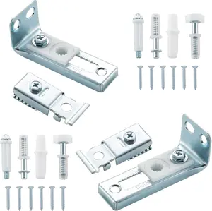 Bifold Door  Repair Kit, 2 Pack Bi-fold Sliding Closet Doors Replacement Parts, Folding Pocket Door Replacement Parts Set,Include Top Bottom Pivots Bracket and Guide Wheel