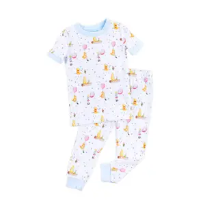 Pooh Bear Friends Pajamas - Cute Unisex Kids Short Sleeve PJ Set